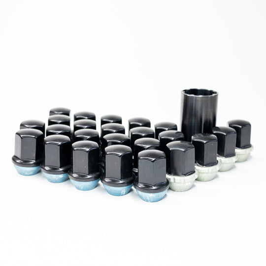 SECURELOK Decorative Locking Wheel Nut | Fits Rivian Vehicles | Black and Stainless Steel Security Lug Nuts