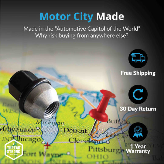 Ford Wheel Lug Nuts M14x1.5 | Maverick, Mustang, Edge, Explorer | Stainless Steel Lug Nuts