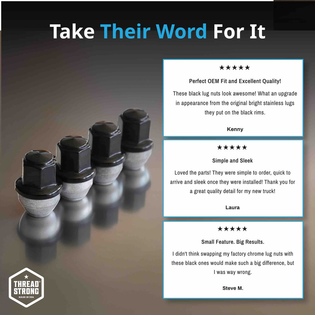 Ford Wheel Lug Nuts M14x1.5 | Maverick, Mustang, Edge, Explorer | Stainless Steel Lug Nuts