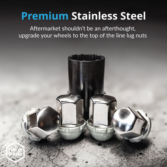 SECURELOK Decorative Locking Wheel Nut | Fits Lucid Air | Black and Stainless Steel Security Lug Nuts