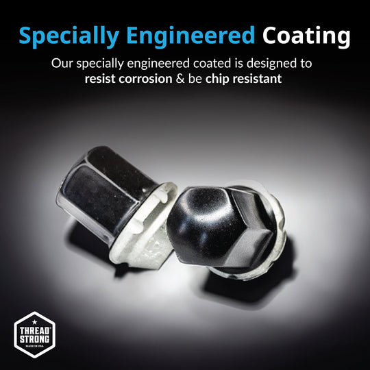 SECURELOK Decorative Locking Wheel Nut | Dodge RAM | Black and Stainless Steel Security Lug Nuts