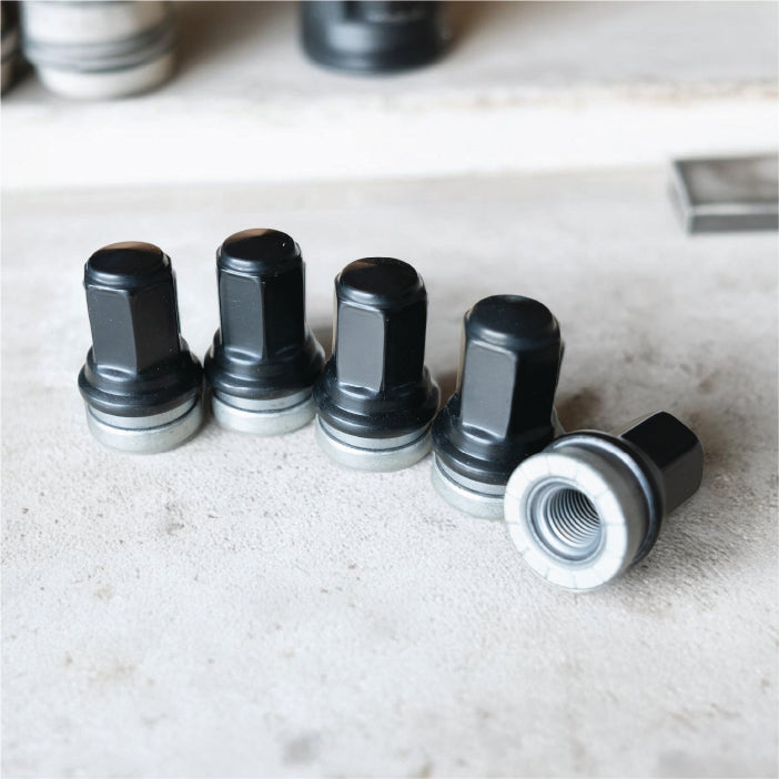 Ford F-250 F-350 Transit Wheel Lug Nuts M14x1.5 | Black Stainless Steel Lug Nuts
