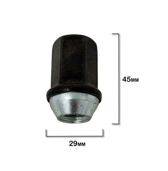 GM Wheel Lug Nuts M14x1.5 | Silverado, Sierra, Suburban, Tahoe | Charcoal Black Stainless Steel Lug Nuts