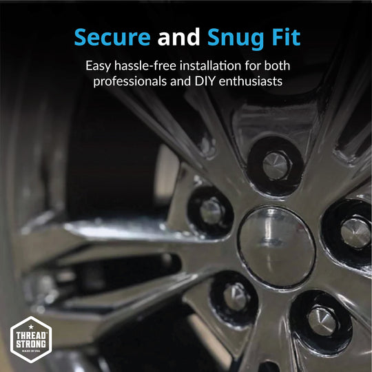 SECURELOK Decorative Locking Wheel Nut | Fits Rivian Vehicles | Black and Stainless Steel Security Lug Nuts