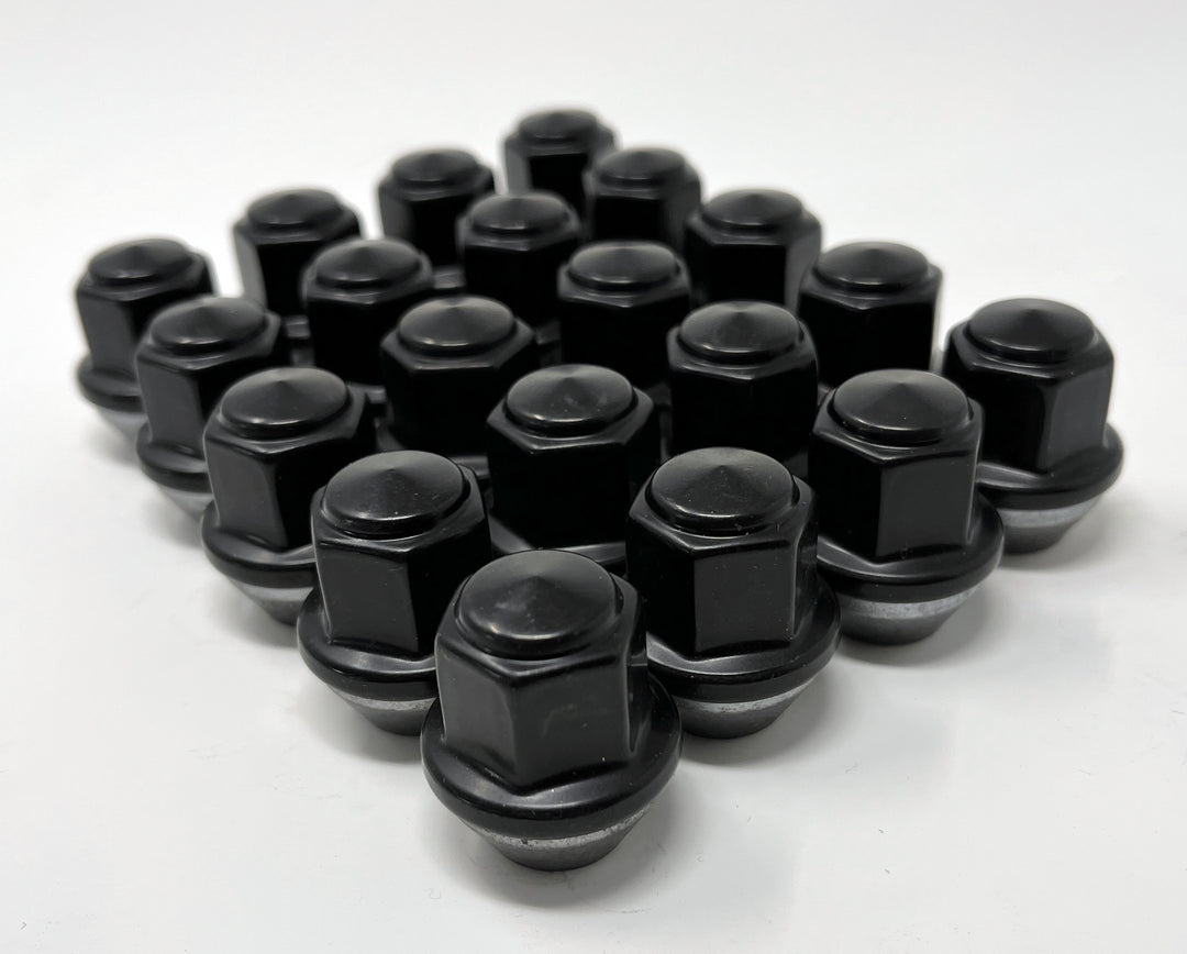 Ford Wheel Lug Nuts Black M12x1.5 | Escape, Fusion, Focus, Transit, Ranger | Stainless Steel Lug Nuts