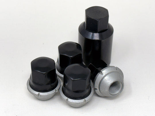 Patented SECURELOK Decorative Locking Wheel Nut | Jeep Gladiator, Grand Cherokee, Wagoneer, Wrangler | Black and Stainless Steel Security Lug Nuts