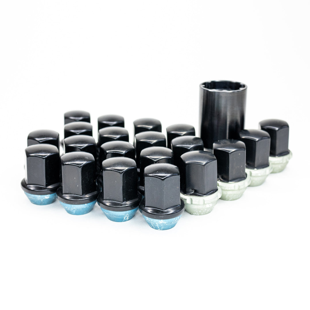 Dodge Wheel Lug Nuts M14x1.5 | Fits Challenger, Charger, Durango | Black Stainless Steel Lug Nuts