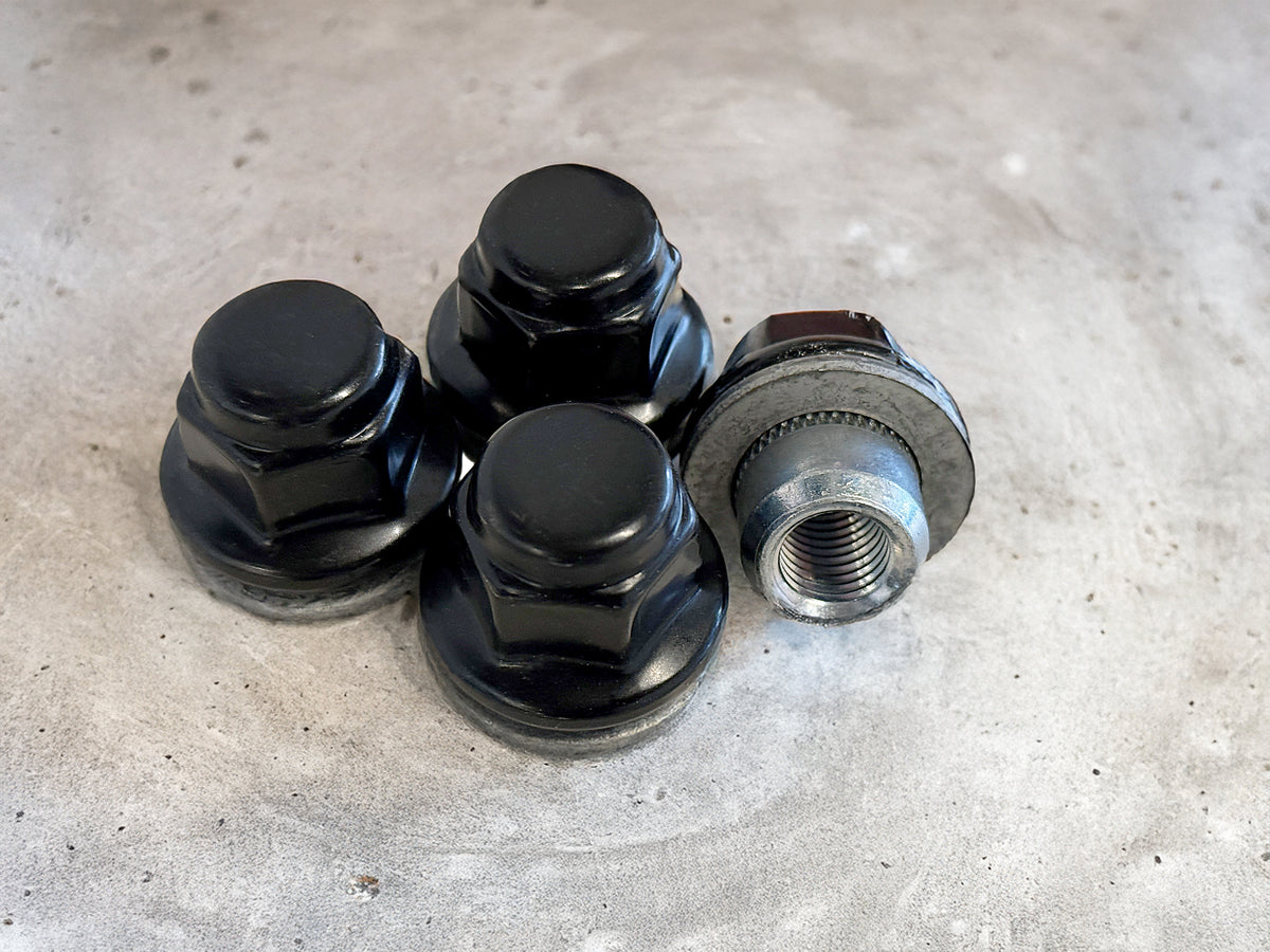 Toyota Wheel Lug Nuts M12x1.5 | Camry, Corolla, Highlander, Sienna, RAV4, Tacoma | Black Stainless Steel Lug Nuts