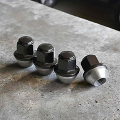 Ford Wheel Lug Nuts M14x1.5 | Maverick, Mustang, Edge, Explorer | Black Stainless Steel Lug Nuts